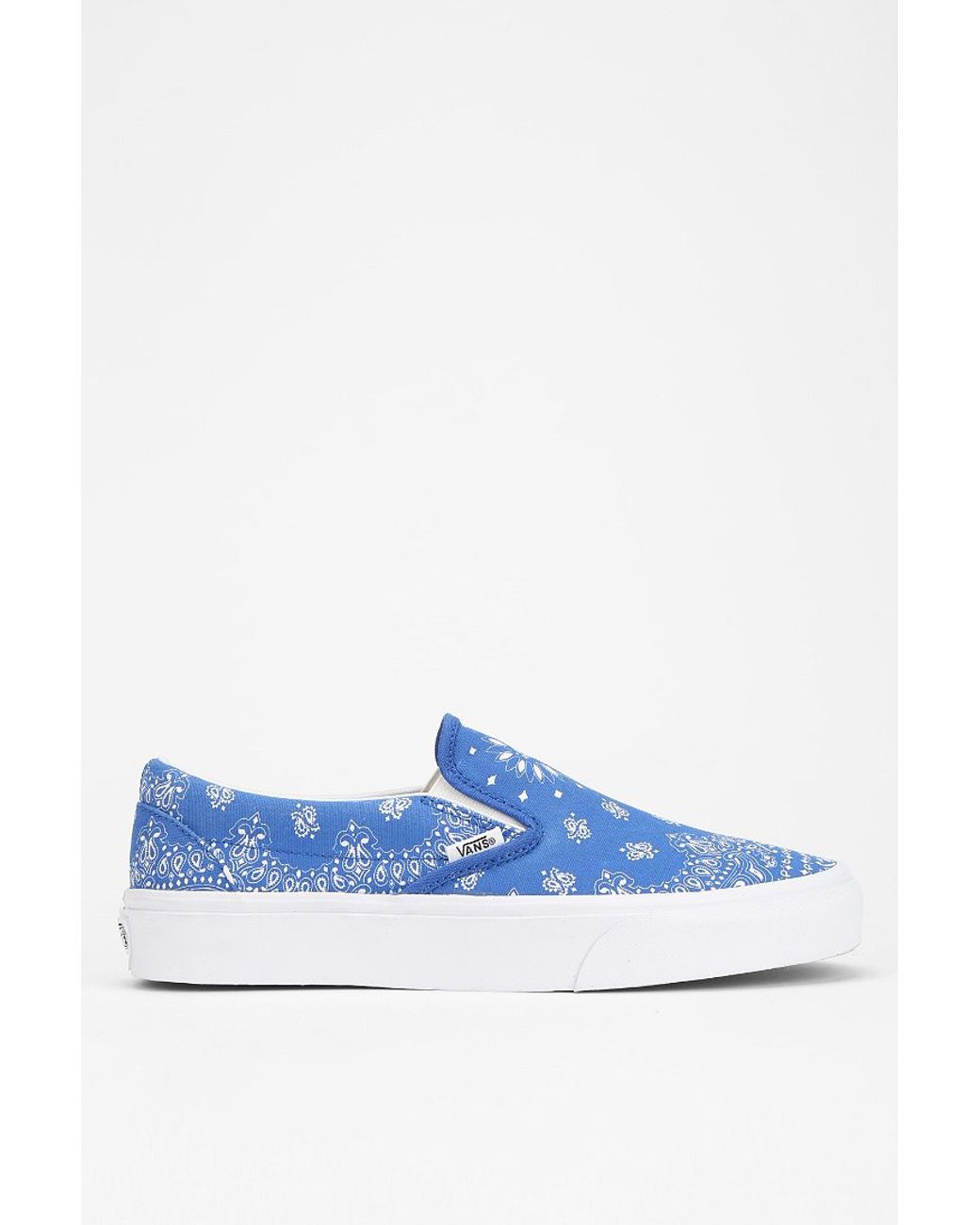 Vans Bandana Print Slipon Sneaker in Blue | Lyst