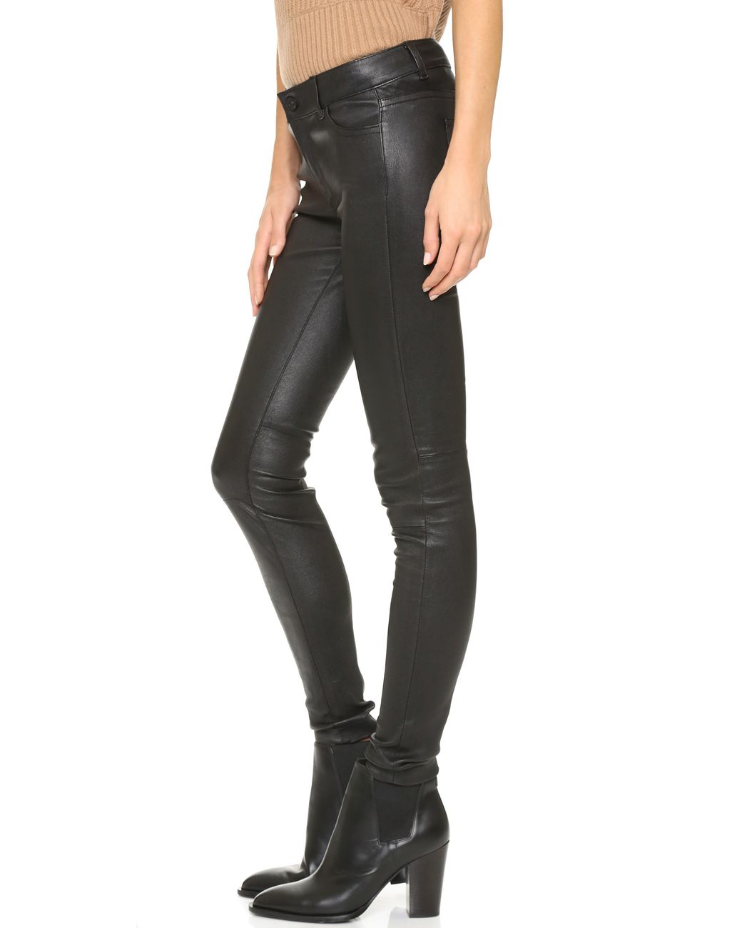 Vince 5 Pocket Leather Pants - Black | Lyst