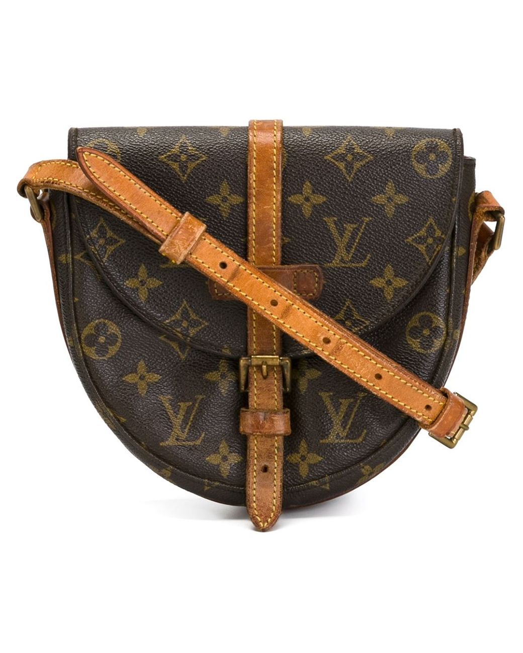 Louis Vuitton Very Calfskin Leather Saddle Shoulder Bag Khaki Green