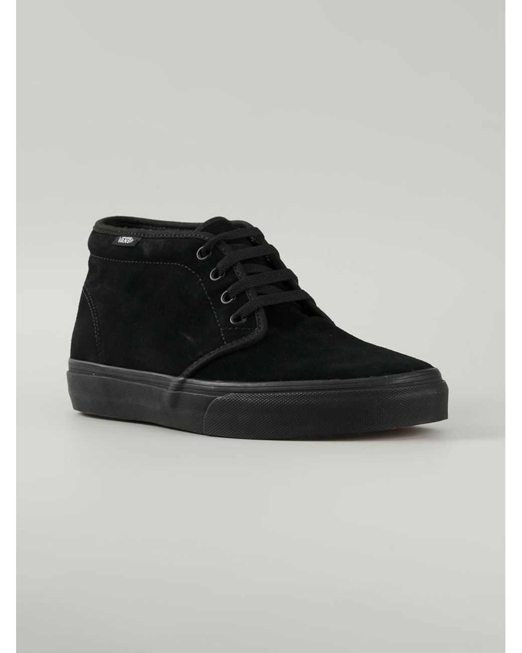 Vans Chukka Mid-top Sneakers in Black for Men | Lyst