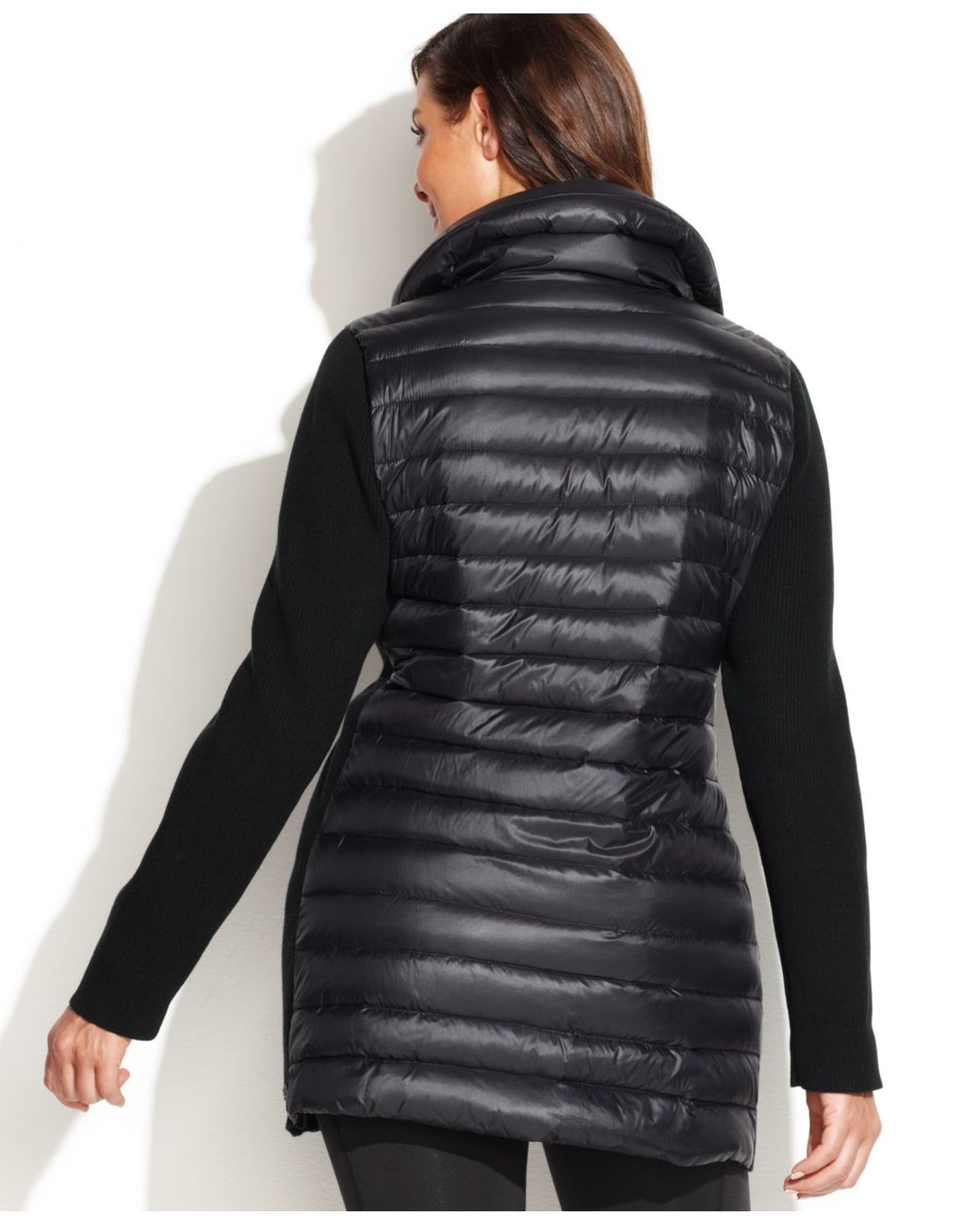 Neerduwen Blanco verstoring Calvin Klein Performance Plus Size Asymmetrical Puffer Jacket in Black |  Lyst