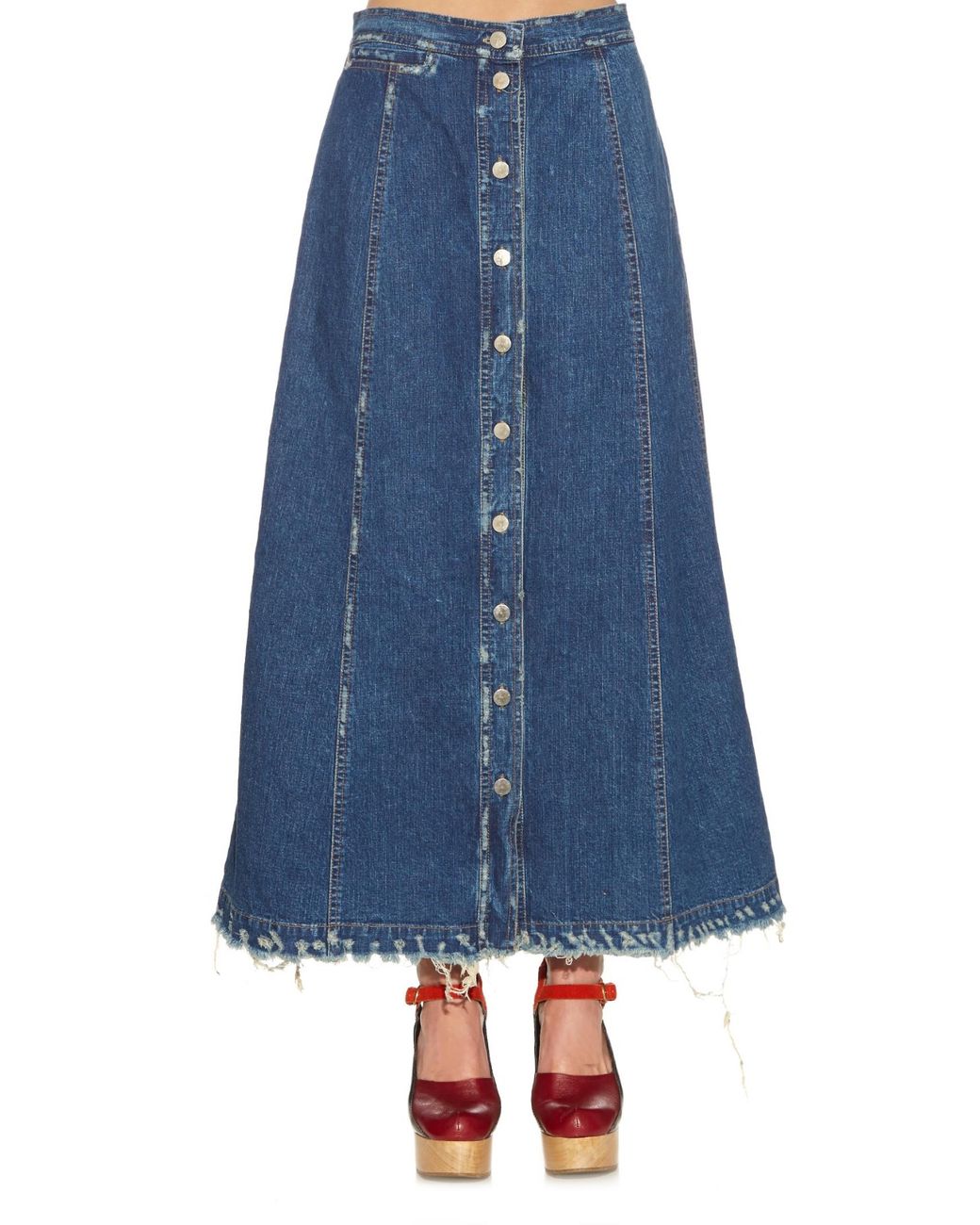 Rachel Comey 'Gore' Denim Skirt in Blue | Lyst