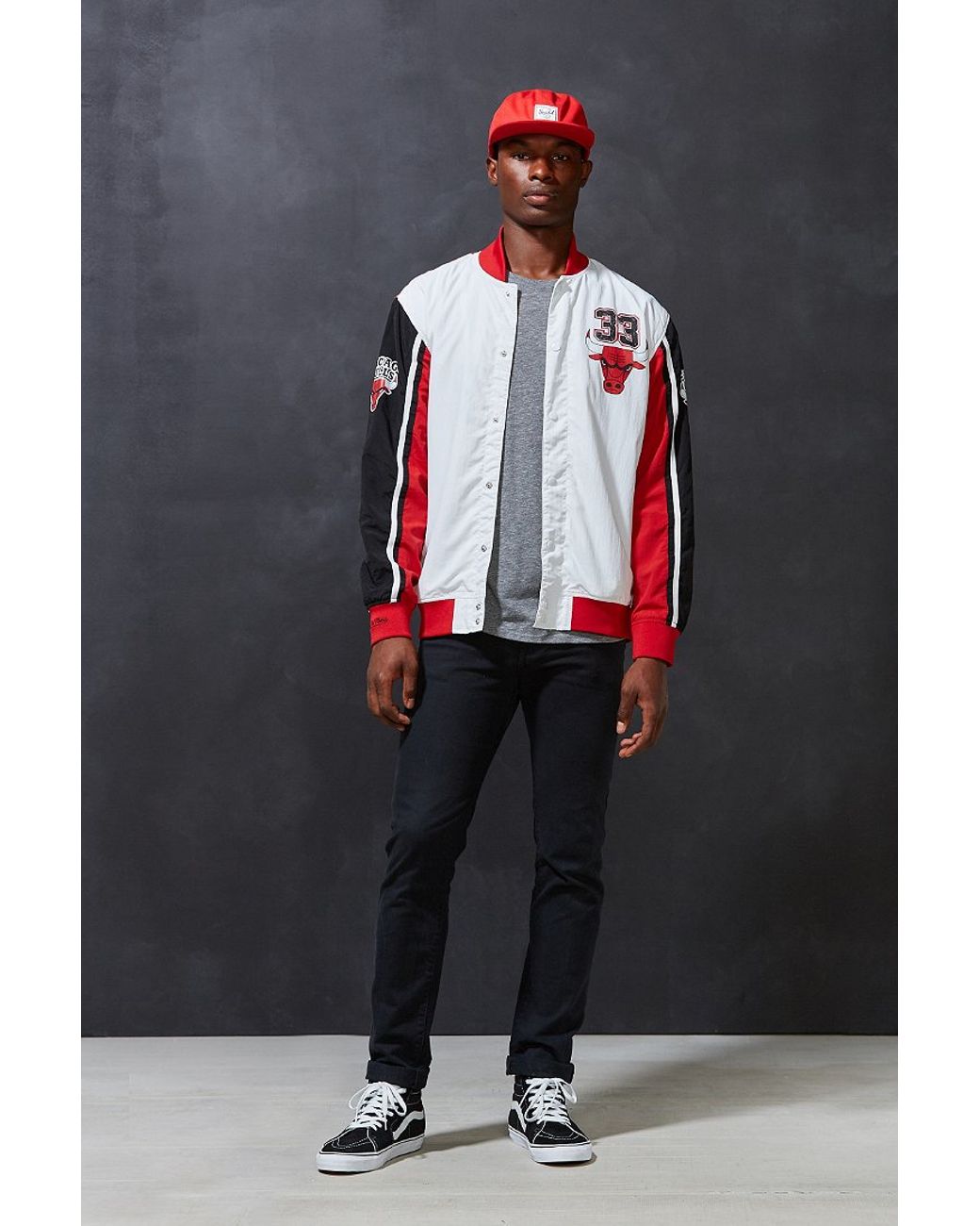 Mitchell & Ness Scottie Pippen Warmup Jacket in Red for Men