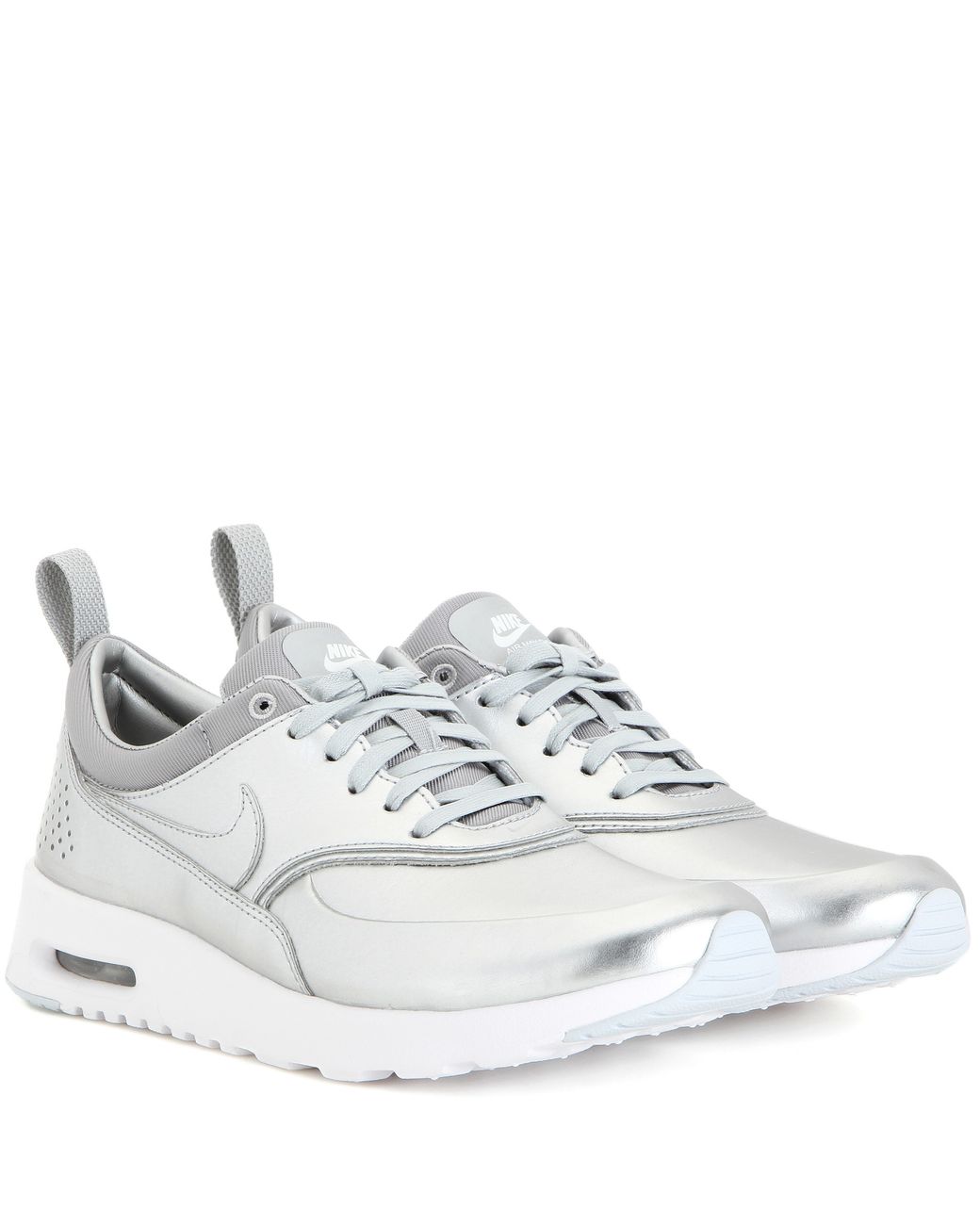 Nike Air Max Thea Metallic Silver Sneakers | Lyst