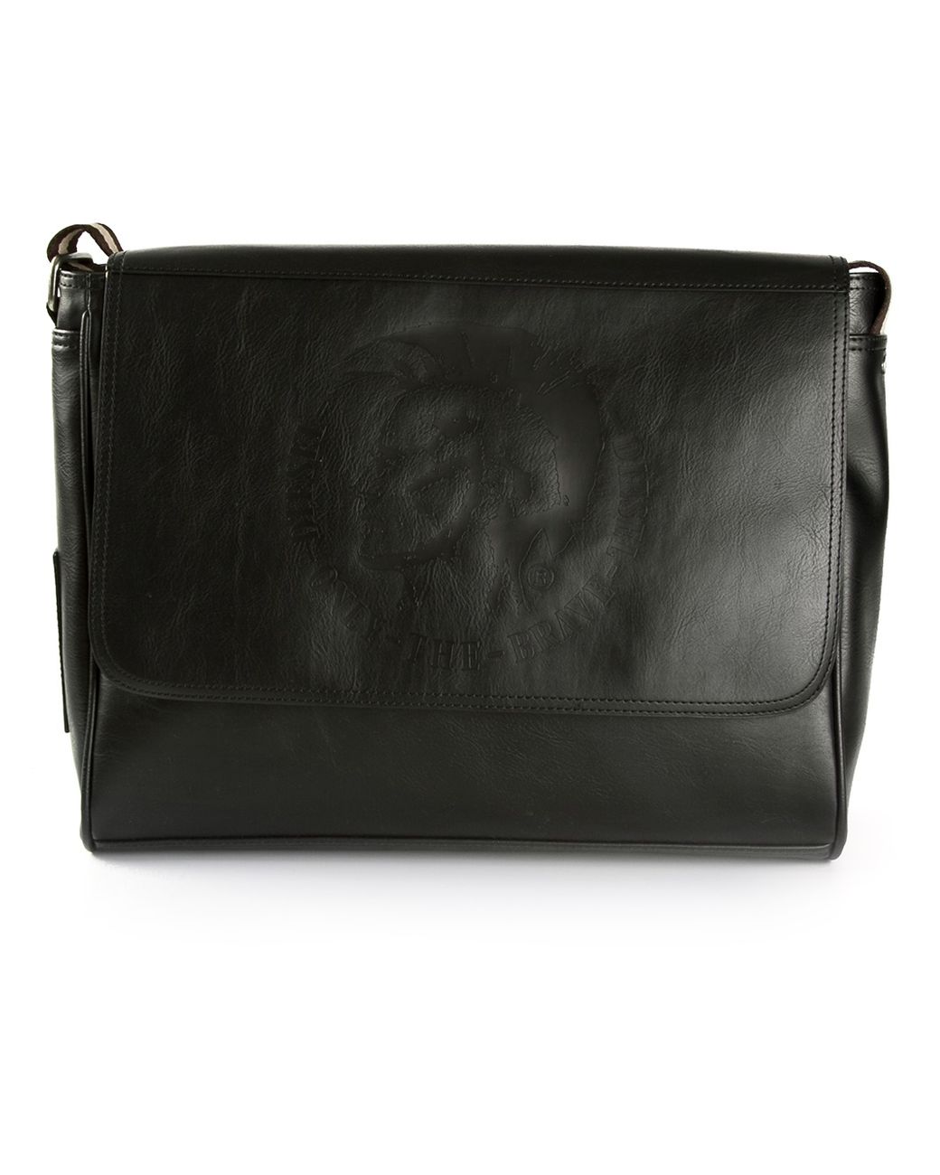 DIESEL Only The Brave Embossed Messenger Bag in Black for Men Lyst