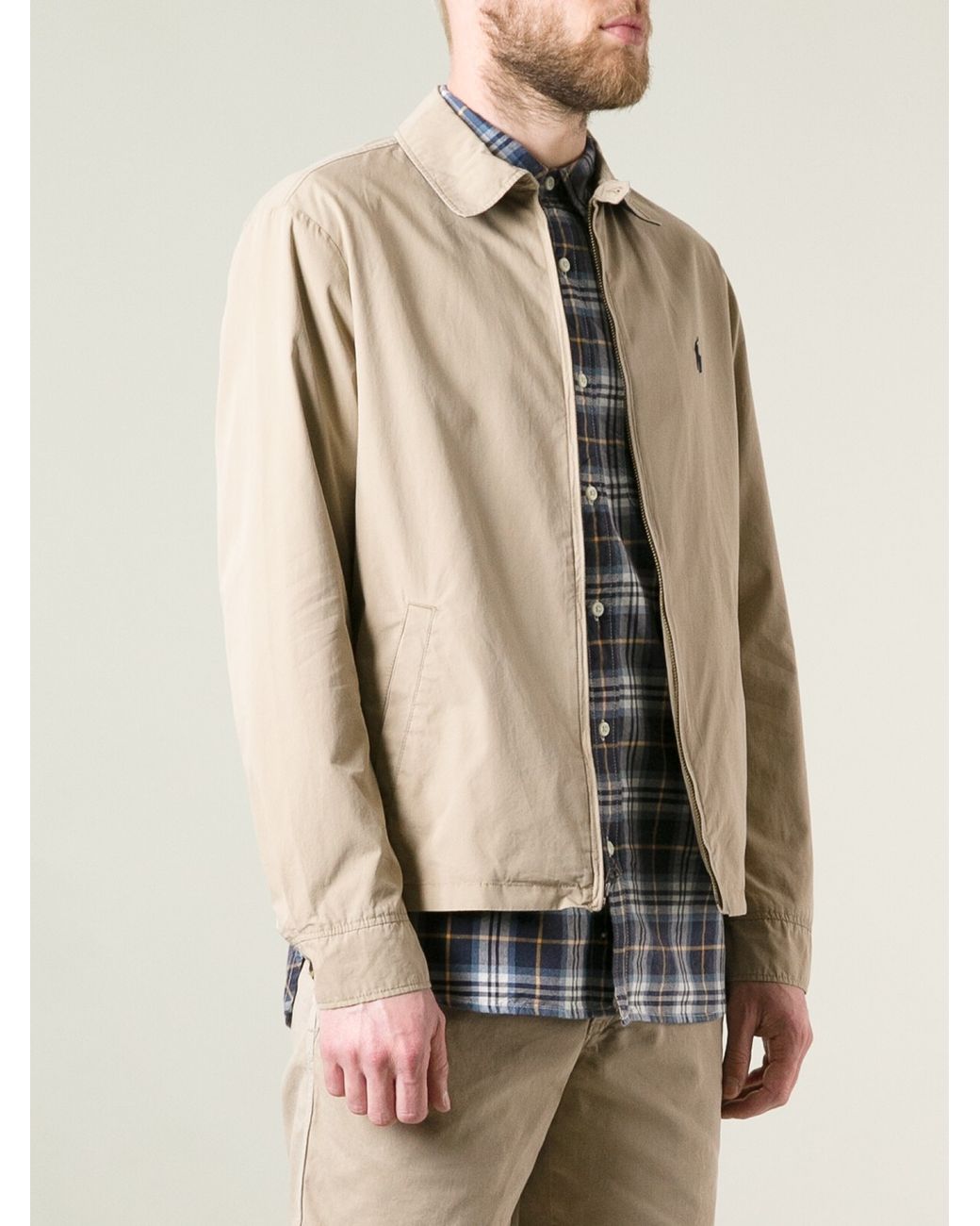 Polo Ralph Lauren Classic Harrington Jacket in Natural for Men | Lyst