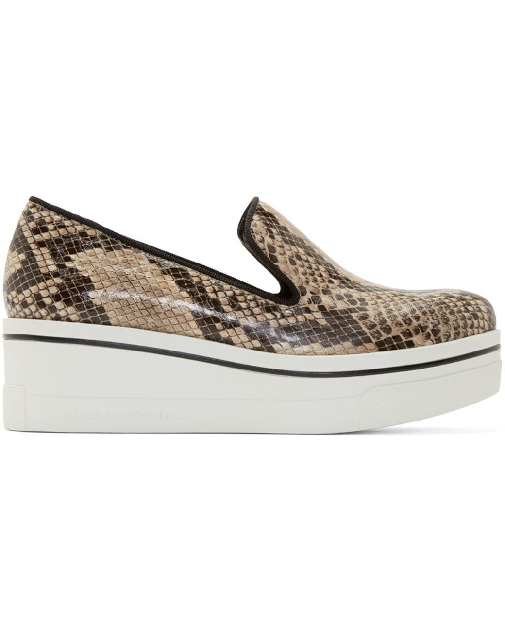 snakeskin platform sneakers