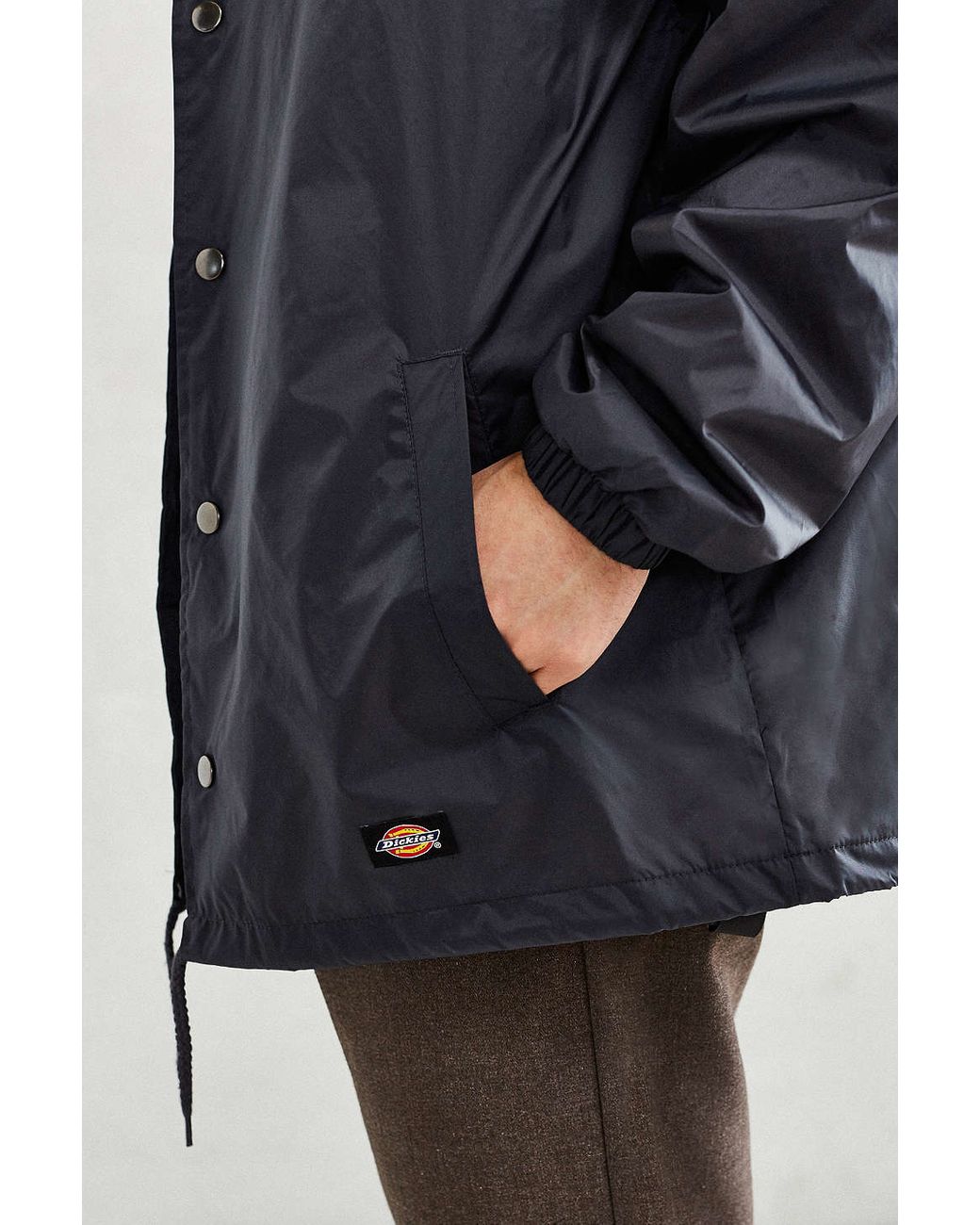 Snap front shop coaches jacket