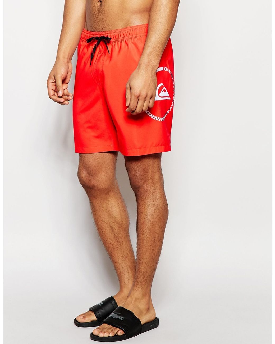 Quiksilver Sideways Volley 17 Inch Swim Shorts in Red for Men | Lyst