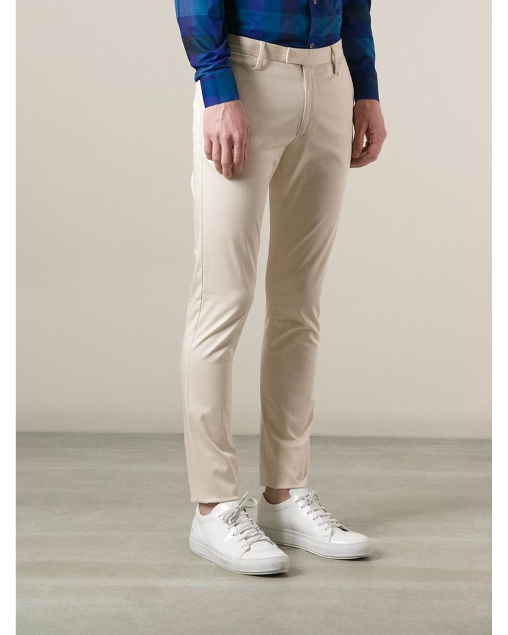 Acne Studios 'Max Satin' Chino Trousers in Natural for Men | Lyst