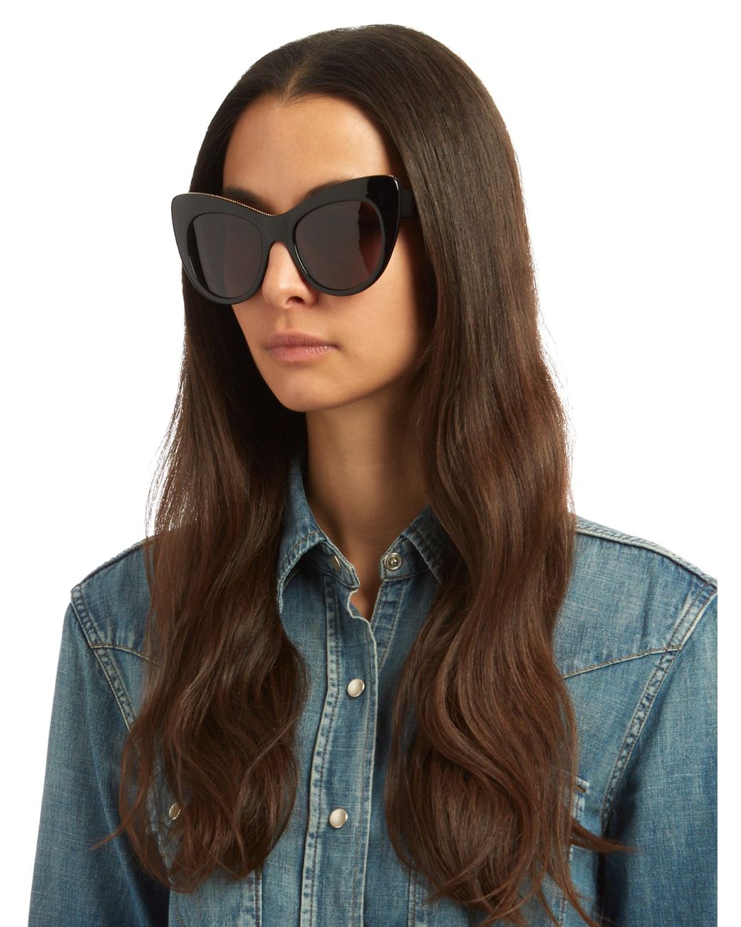 Stella McCartney Falabella Cat-eye Sunglasses in Black | Lyst