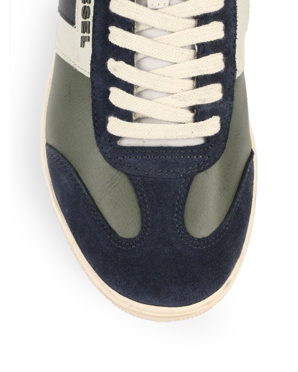 DIESEL Vintage Leather \u0026 Suede Sneakers 