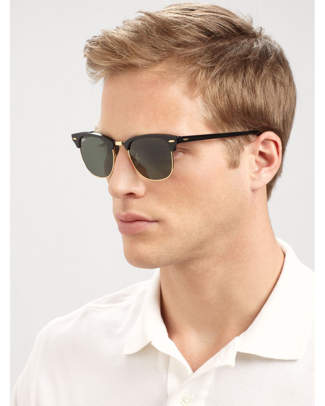 Ray-Ban Classic Clubmaster Sunglasses in Black for Men | Lyst