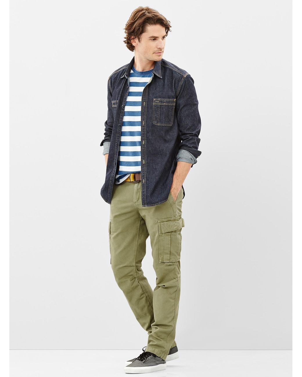 Gap Cargo Pants (slim Fit) in Green for 