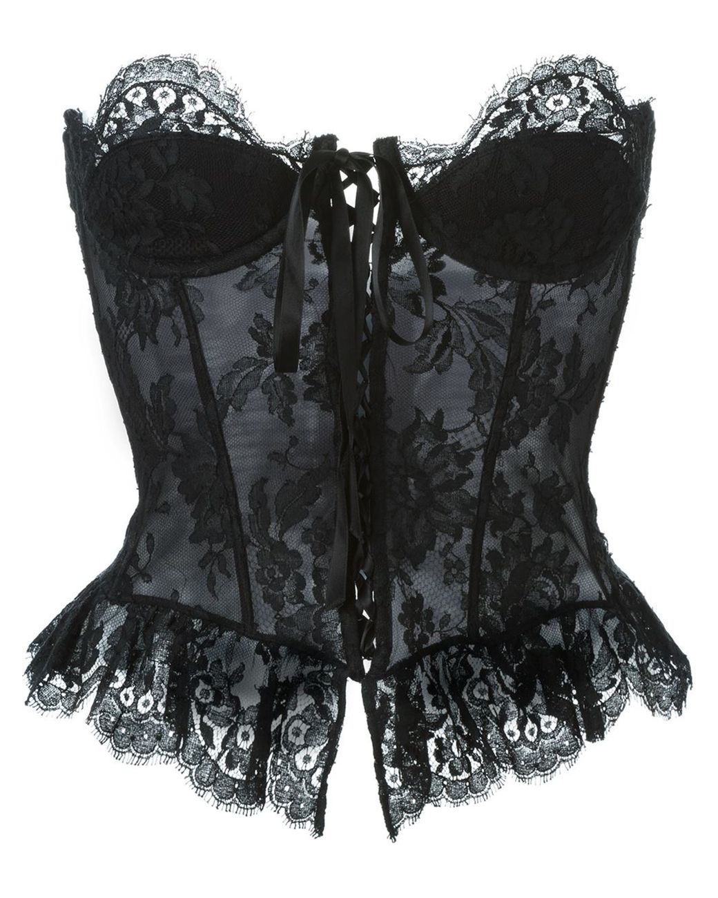 Moschino Lace Corset in Black | Lyst