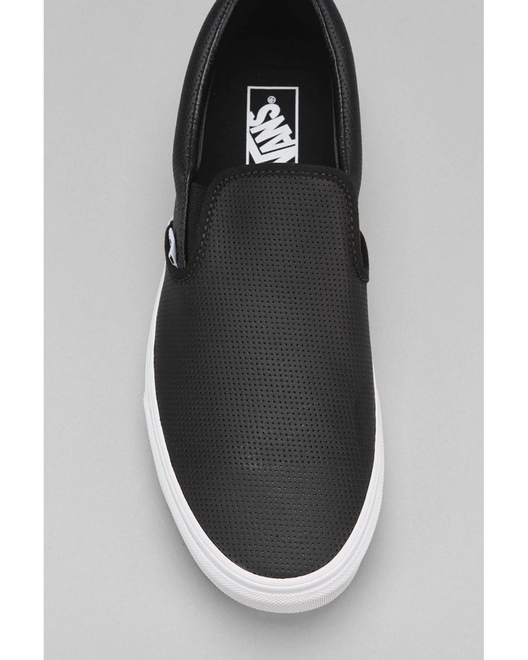 Vans Leather Slip-on Men's Sneaker in Black for Men | Lyst Canada