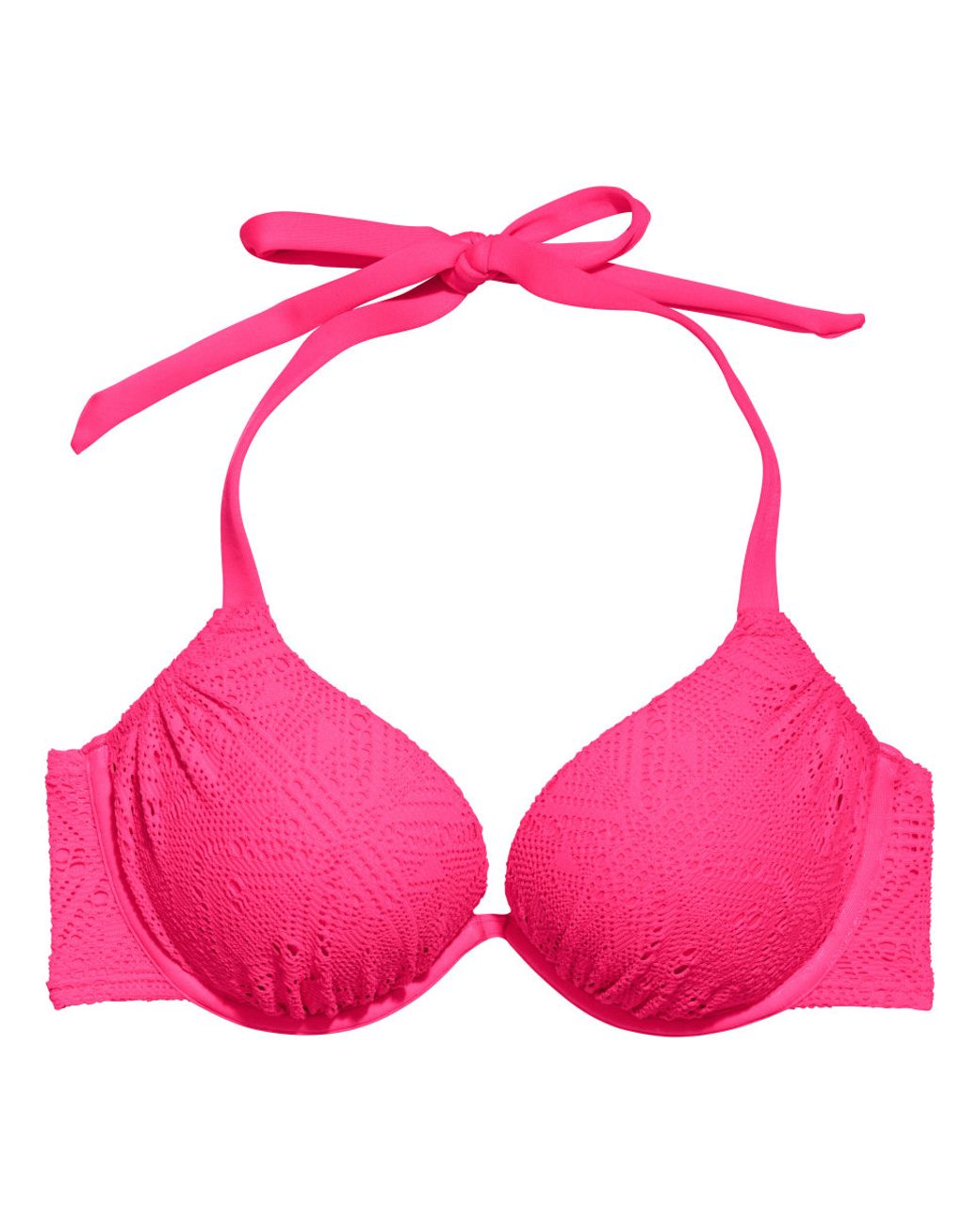 H&M Super Push-Up Bikini Top in Neon Pink (Pink) | Lyst Canada