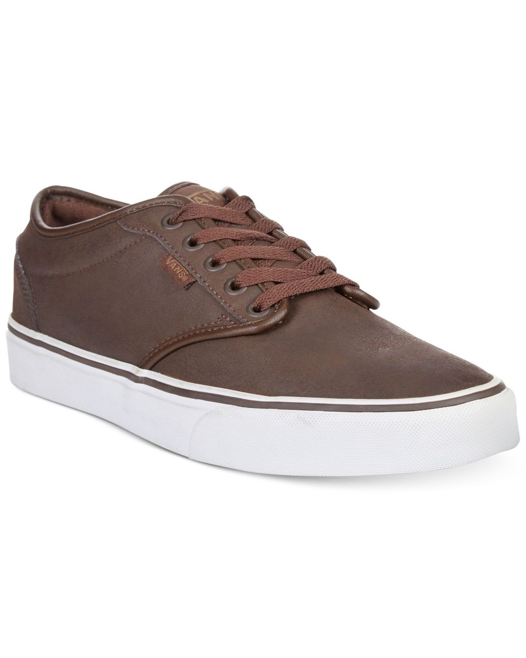 Påstand stille hage Vans Atwood Buck Leather Sneakers in Brown for Men | Lyst