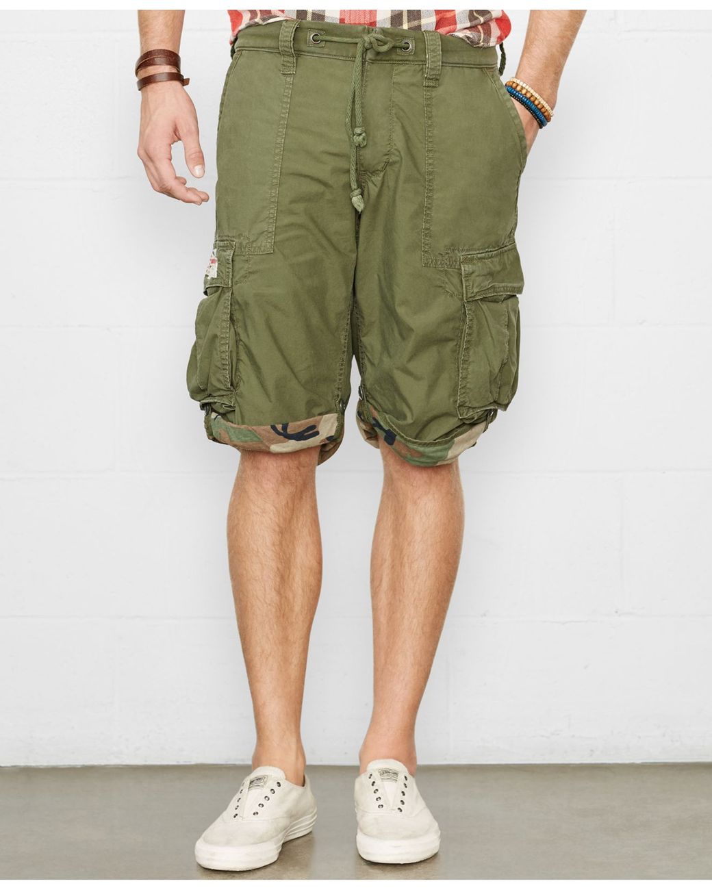 Denim & Supply Ralph Lauren Military Cargo Shorts in Green for Men