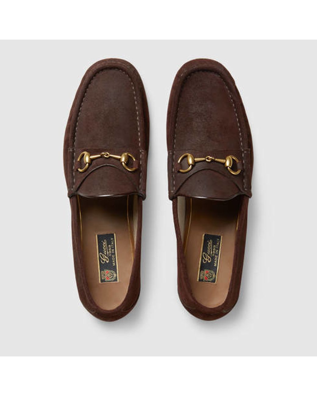 Gucci Horsebit Loafer in Brown for | Lyst