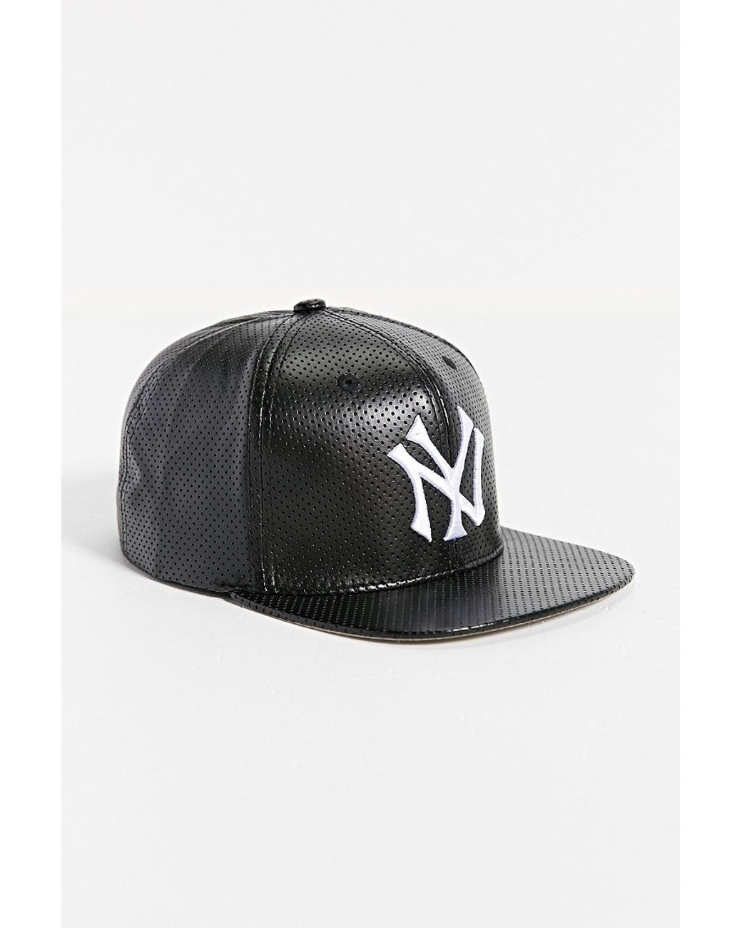 American Needle Faux Leather N.Y. Yankees Hat in Black for Men | Lyst
