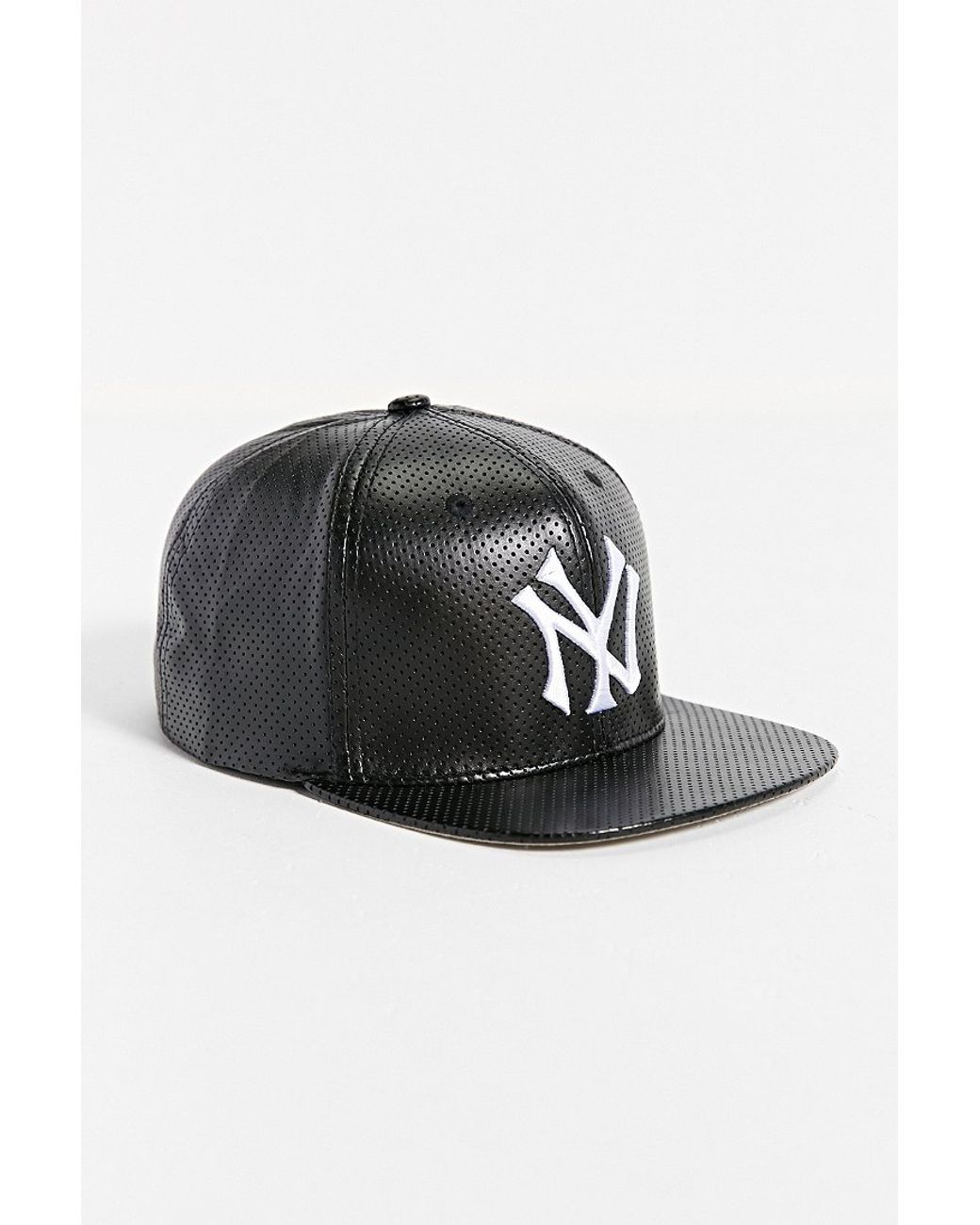 American Needle Faux Leather N.Y. Yankees Hat in Black for Men Lyst