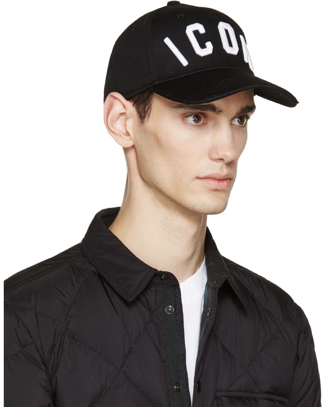 DSquared² Black Icon Cap for Men | Lyst