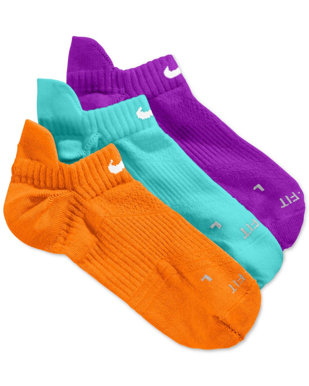 Nike Women'S Dri-Fit Half-Cushion No-Show Socks 3-Pack in Blue | Lyst