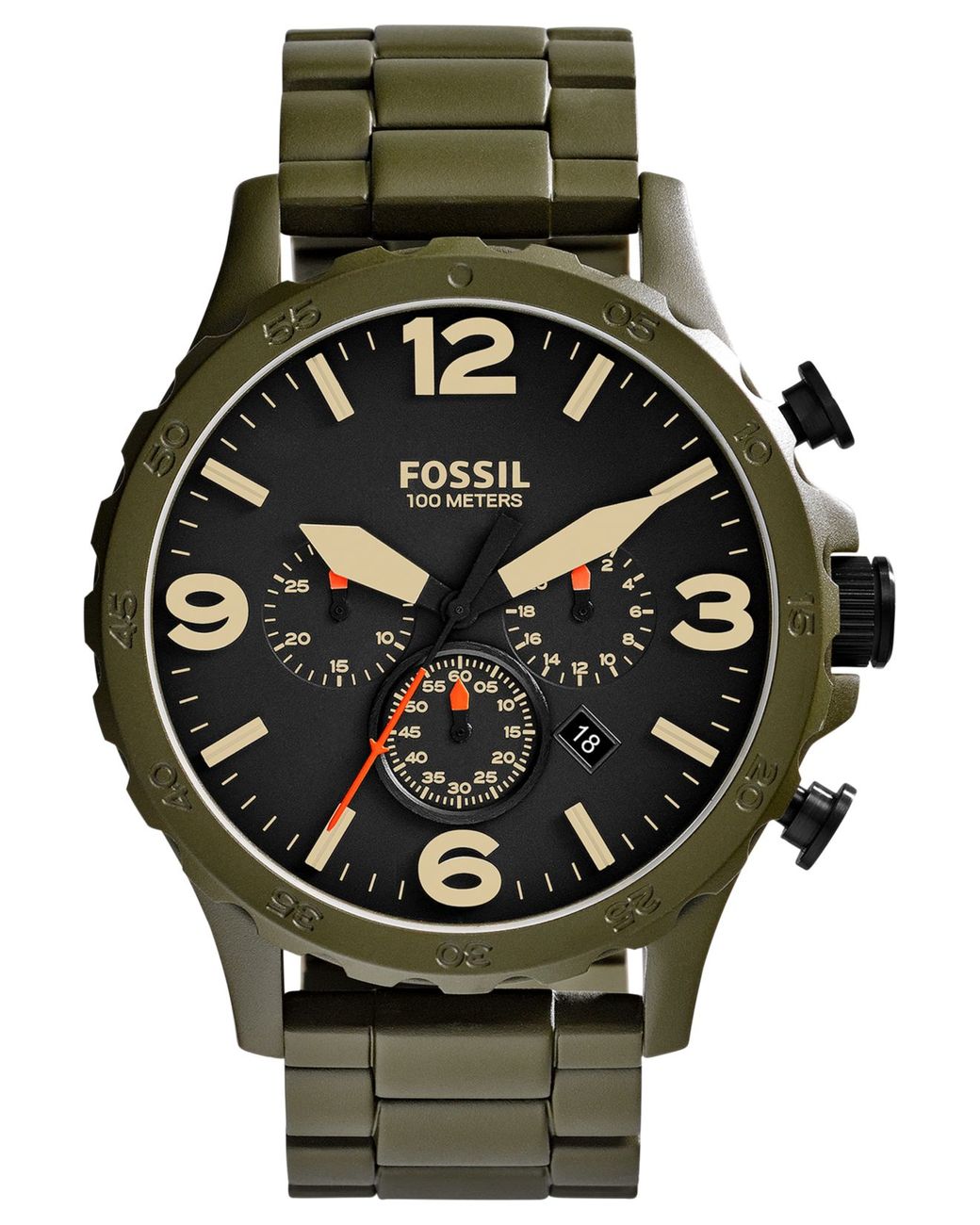 Fossil Men'S Chronograph Nate Olive 