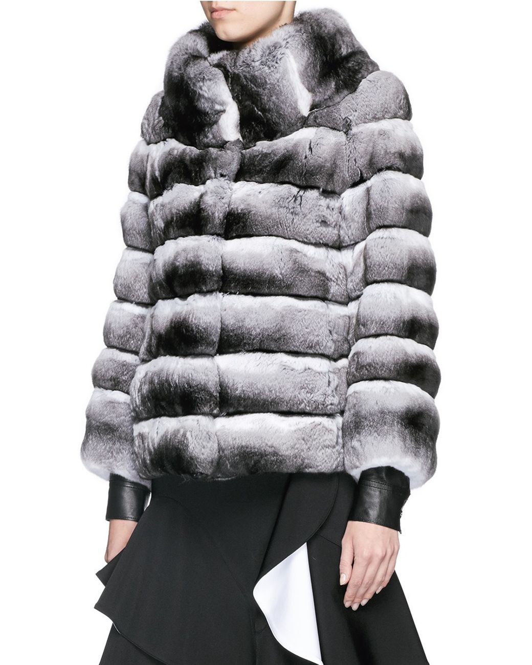 Yves Salomon Chinchilla Fur Coat in Gray Lyst