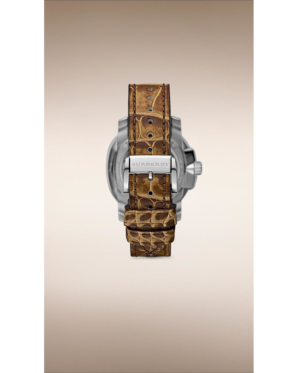 Burberry Men's Automatic The Classic Round Brown Alligator Leather Strap  Watch 40mm - Macy's