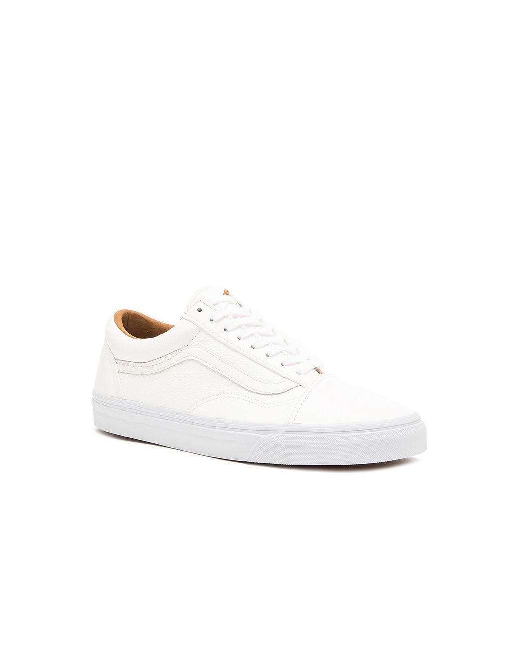 Vans Old Skool Premium Leather in White Men | Lyst