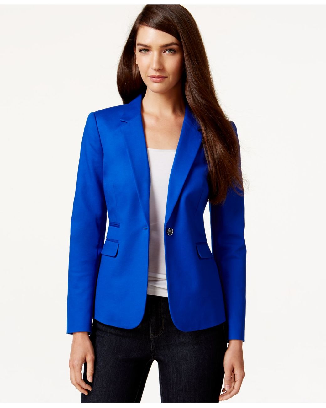 Vince Camuto One-button Blazer in Blue | Lyst