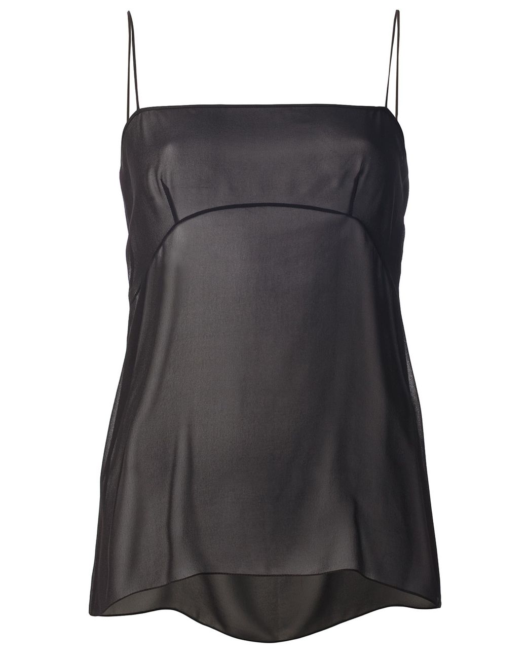Valentino Sheer Camisole in Black | Lyst