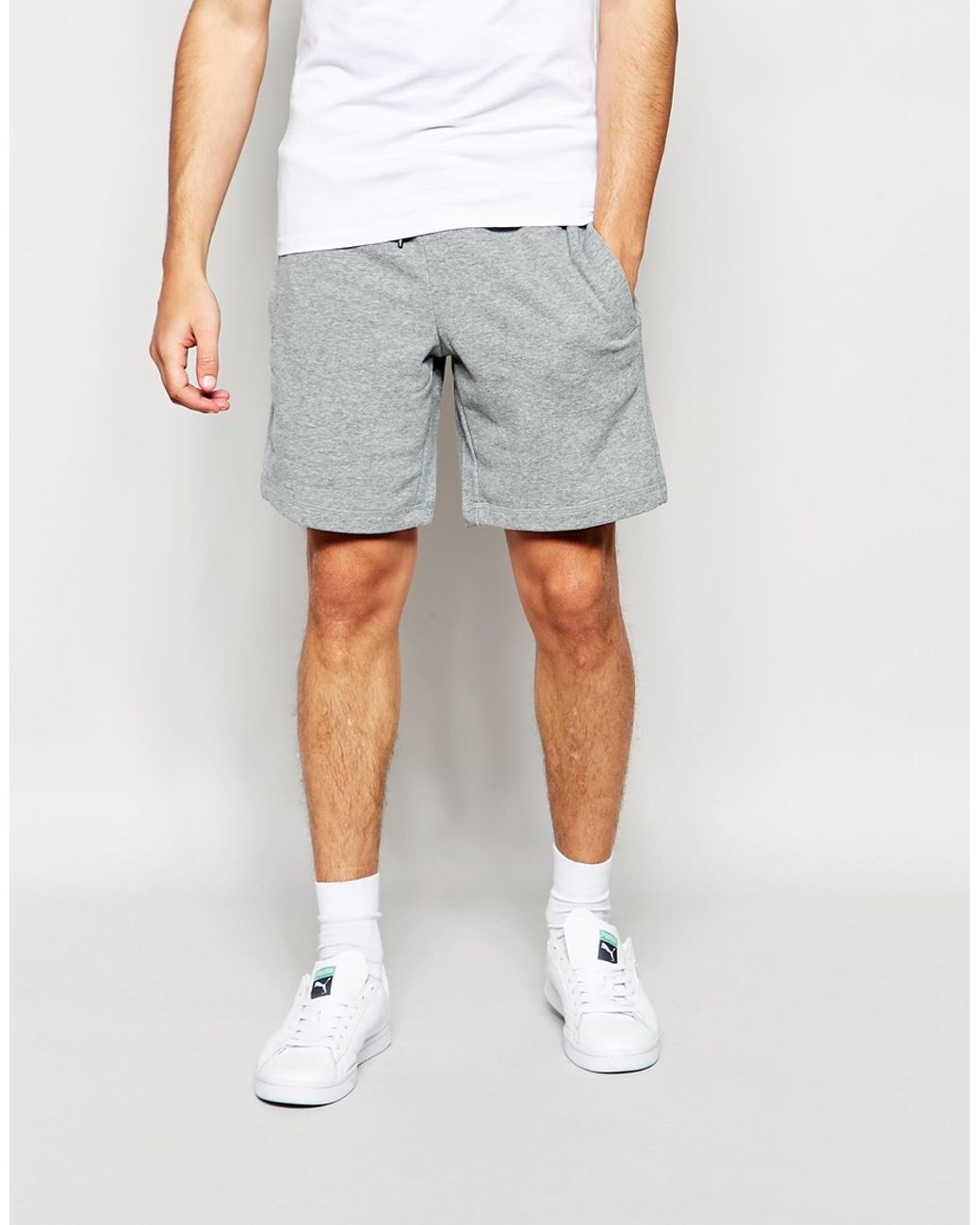 PUMA Athletic Sweat Shorts in Gray for Men | Lyst