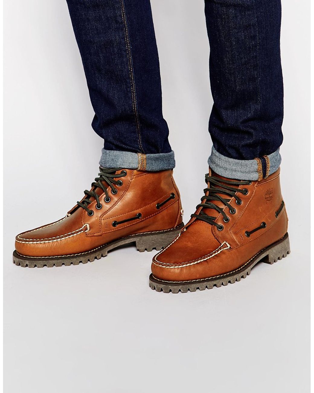 Timberland Boat Boots in Brown for Men | Lyst
