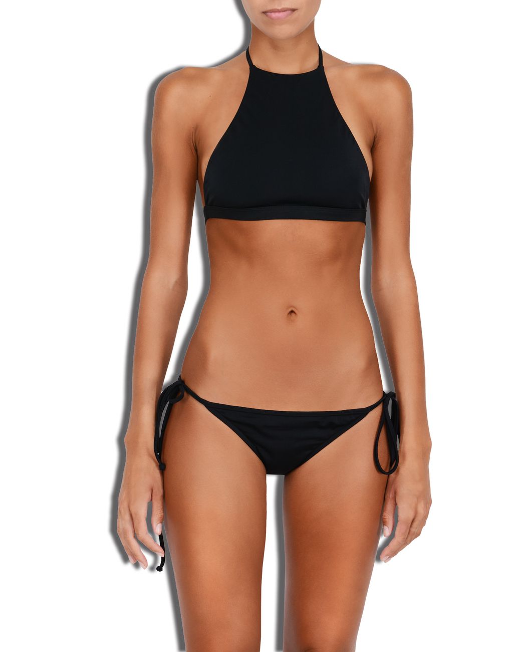 Milly Cabana Women’s Convertible Halter Swim Bikini Top M Black 