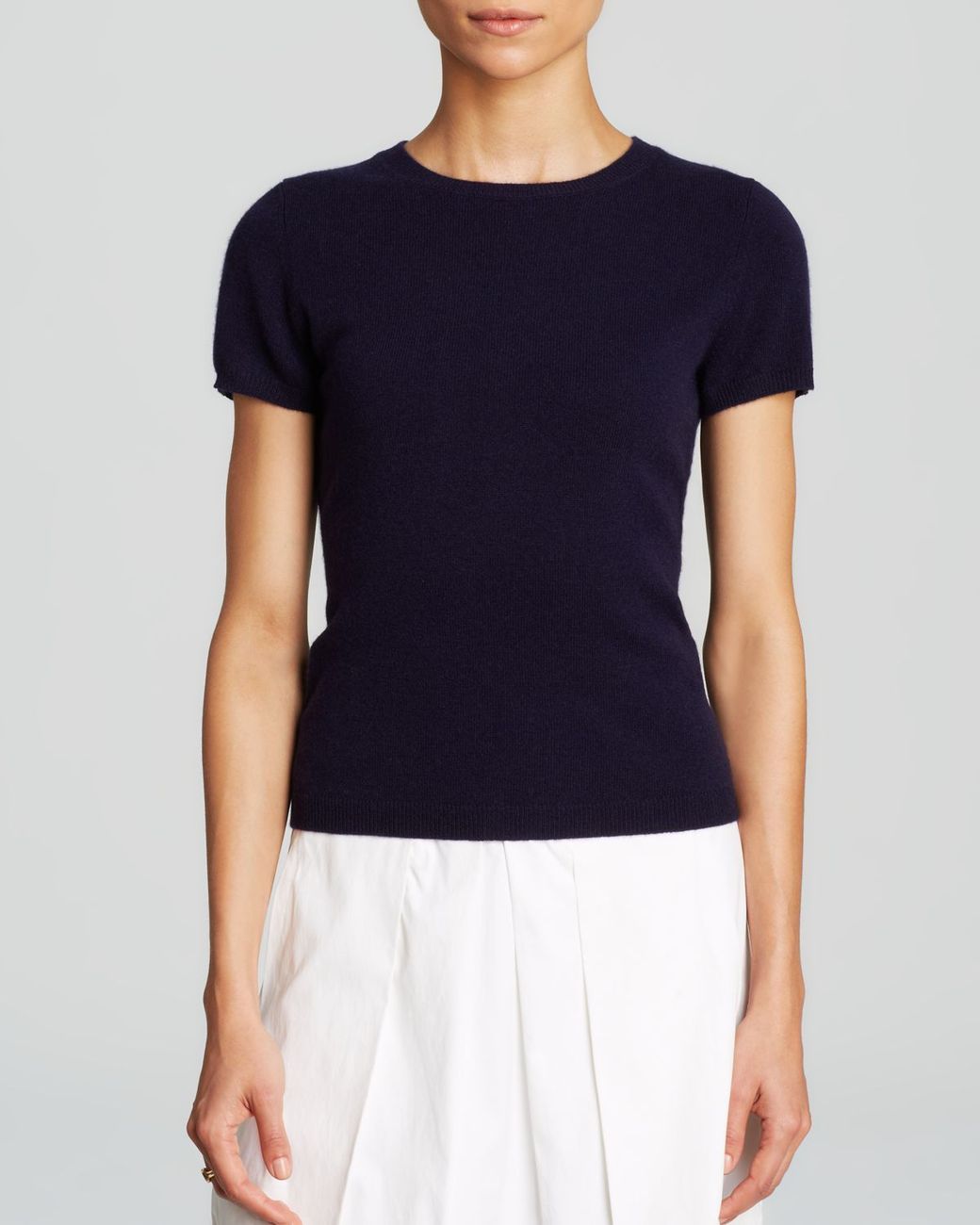 short sleeve cashmere sweater