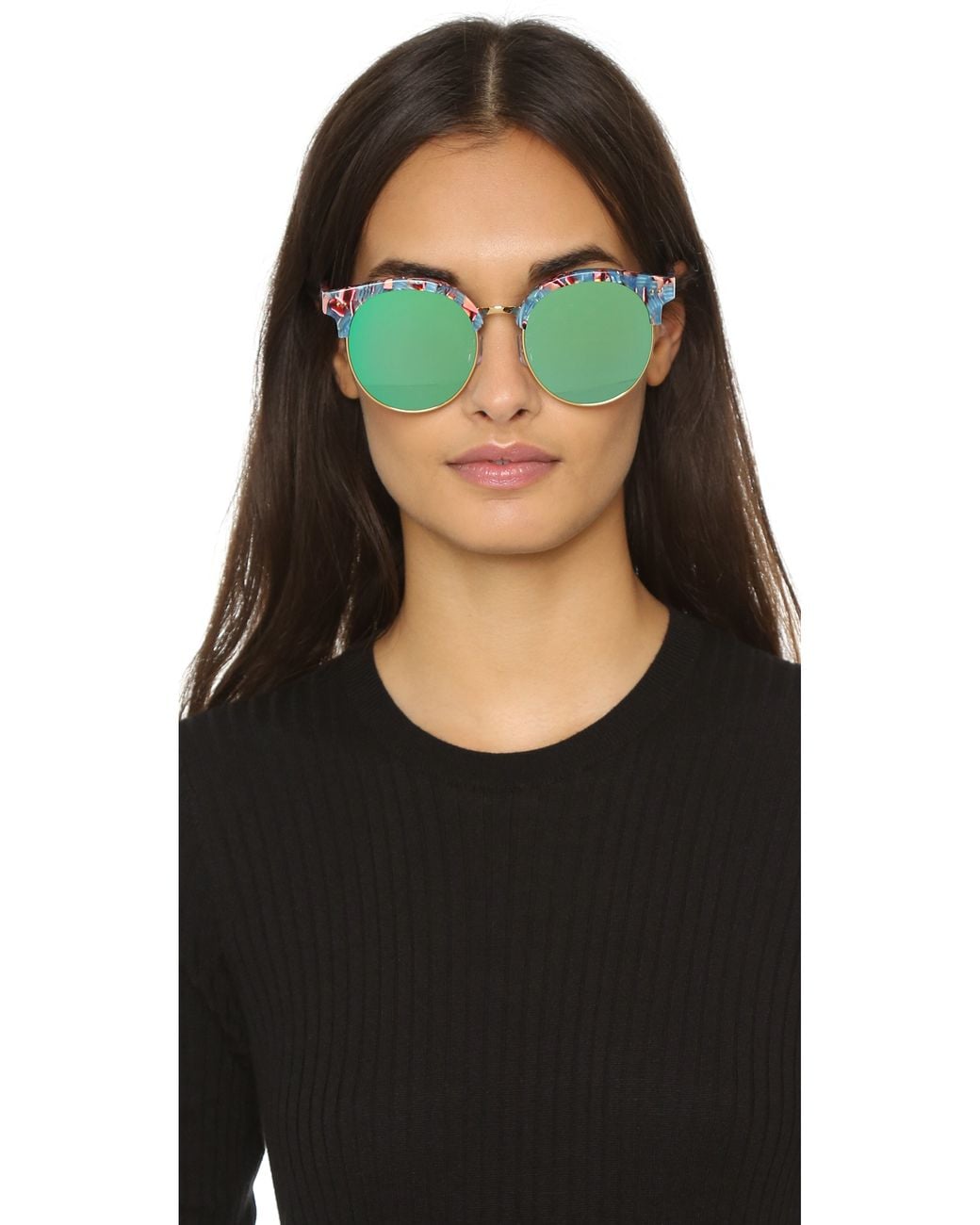 Gentle Monster Mooncut Sunglasses - Blue Floral/Blue | Lyst display picture 3