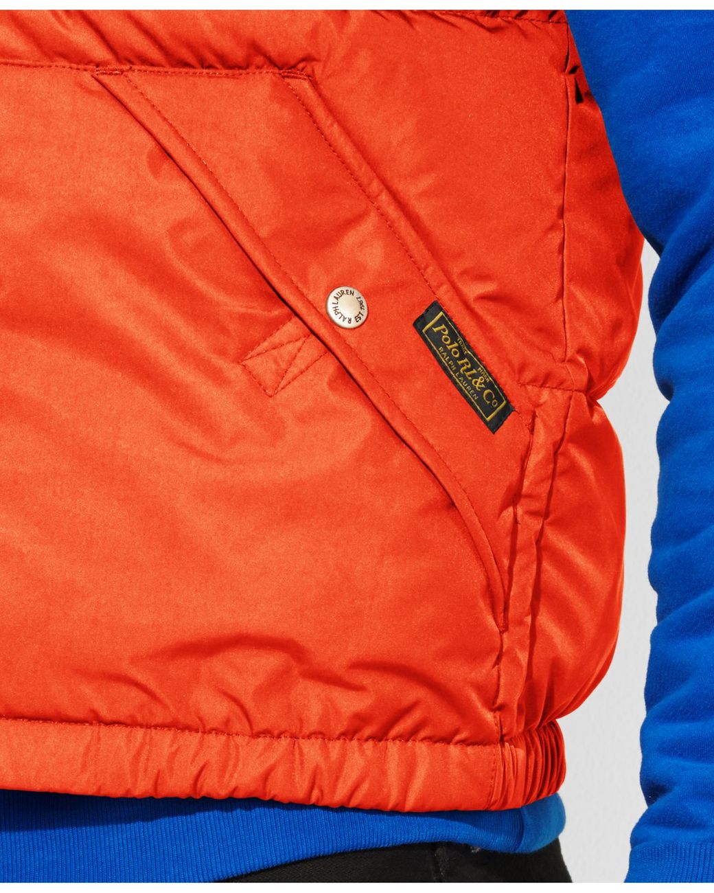 official sale online Orange Polo Ralph And Polo in Lauren Bubble Vest ...