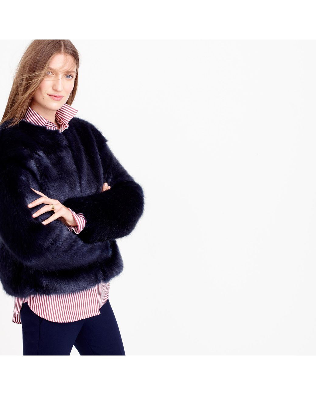 J crew hotsell faux fur
