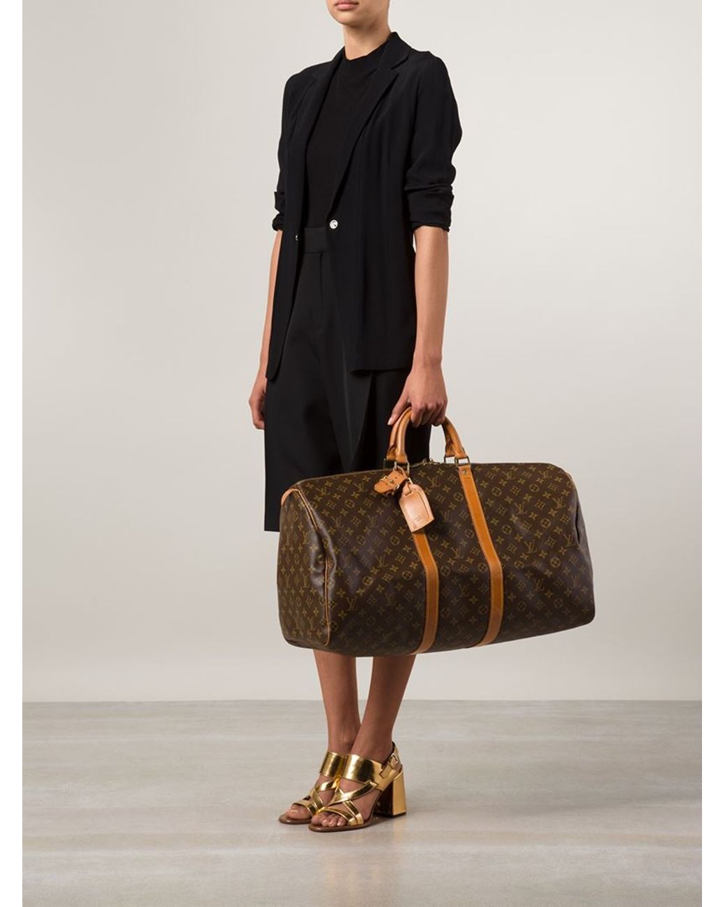 Louis Vuitton 'keepall 55' Travel Bag in Brown | Lyst
