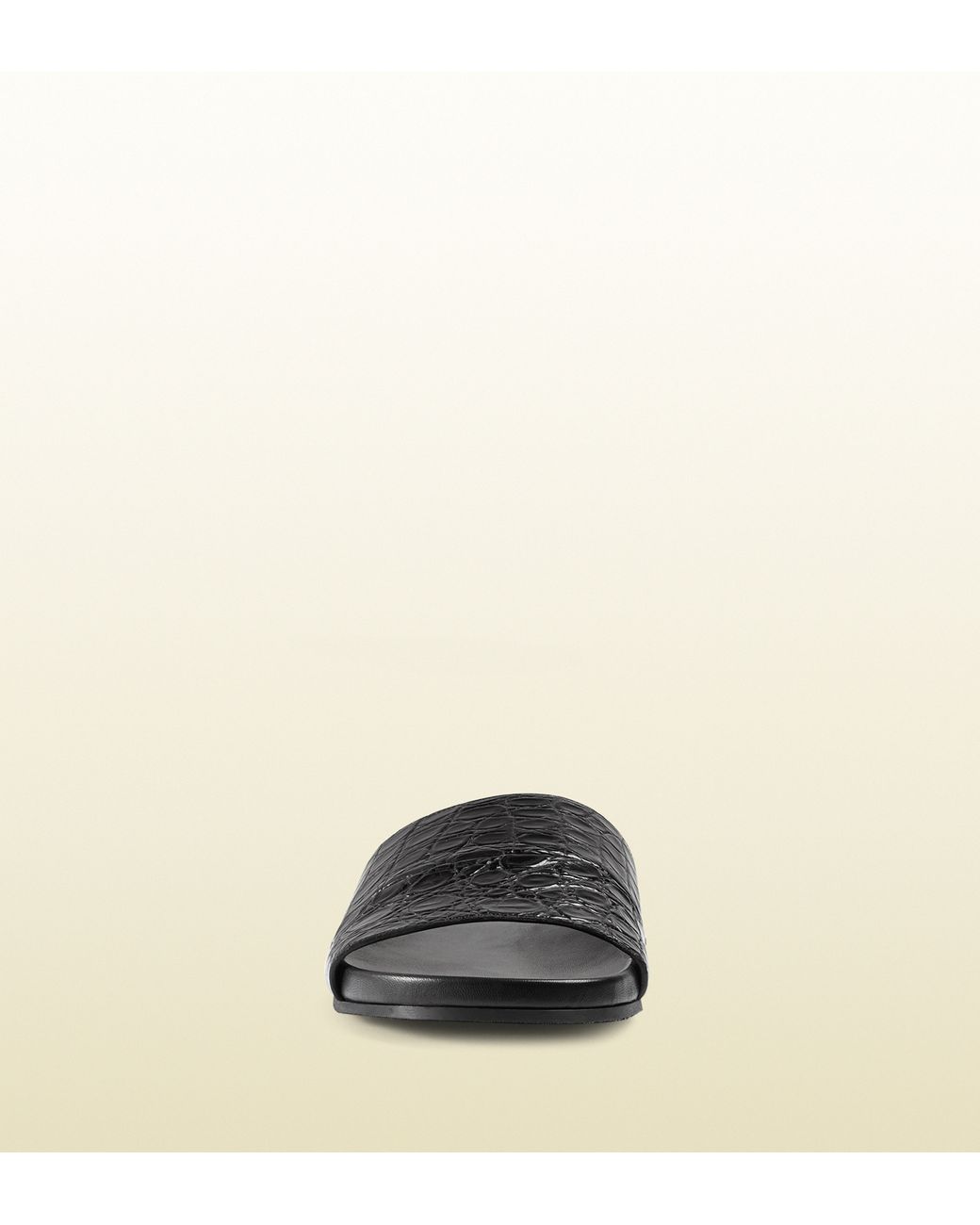 Gucci Crocodile Slide in Black for Men | Lyst display picture 1