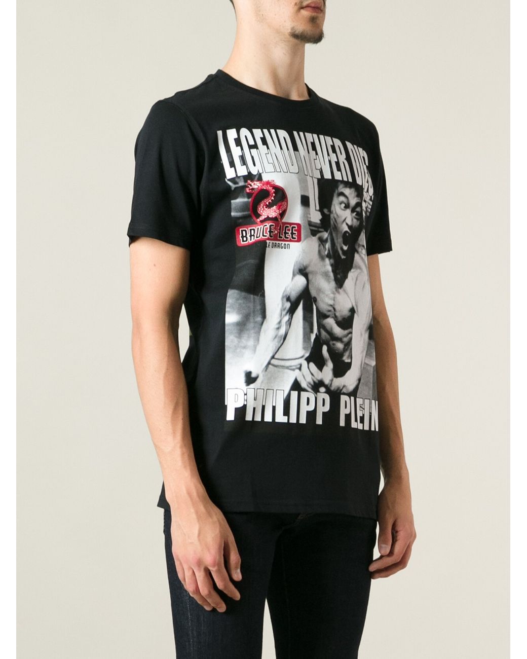 Philipp Plein Bruce Lee Tshirt in Black 
