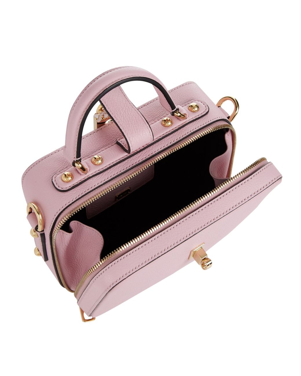 Dolce & Gabbana Rosaria Leather Box Bag in Pink | Lyst