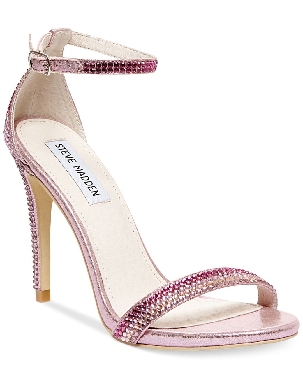 Steve Madden Women s Stecy Rhinestone Two piece Sandals in Pink Lyst