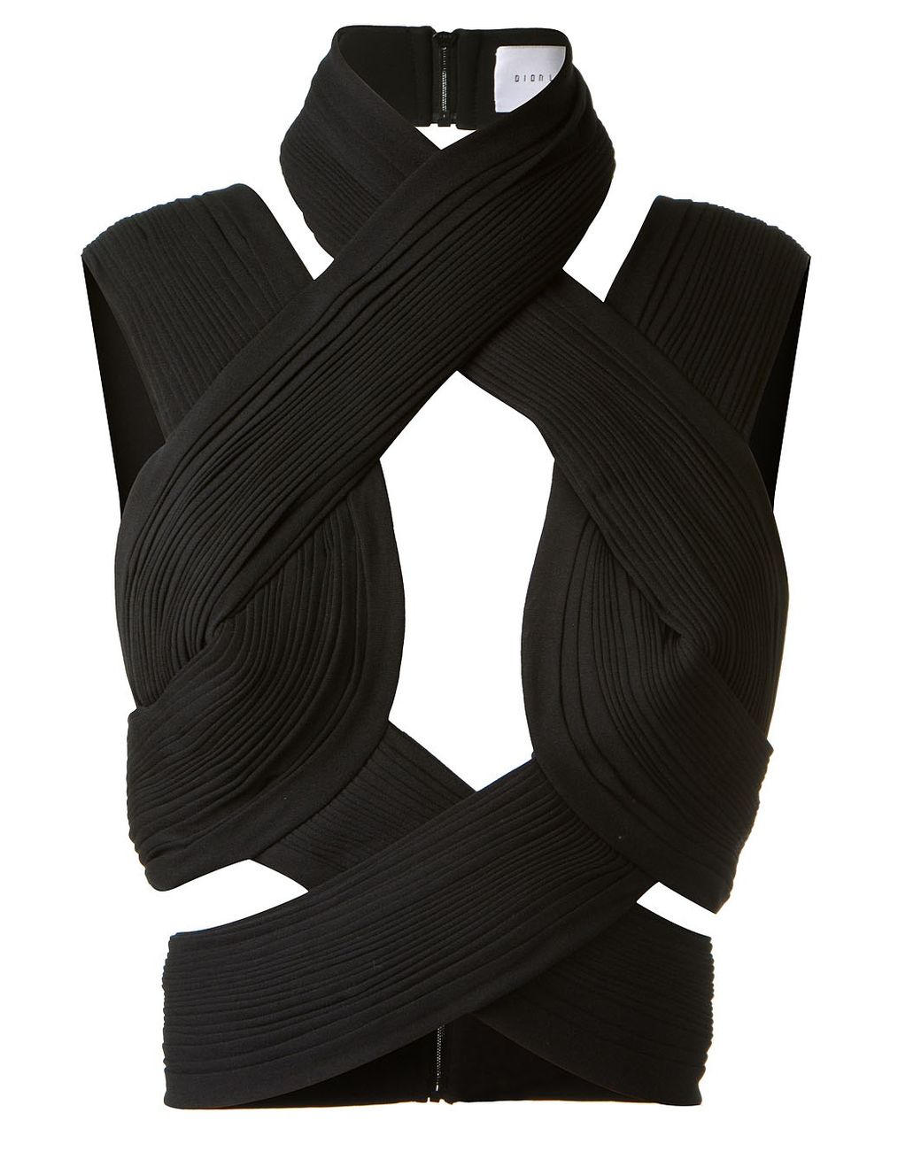 Dion Lee Twisted Top in Black | Lyst