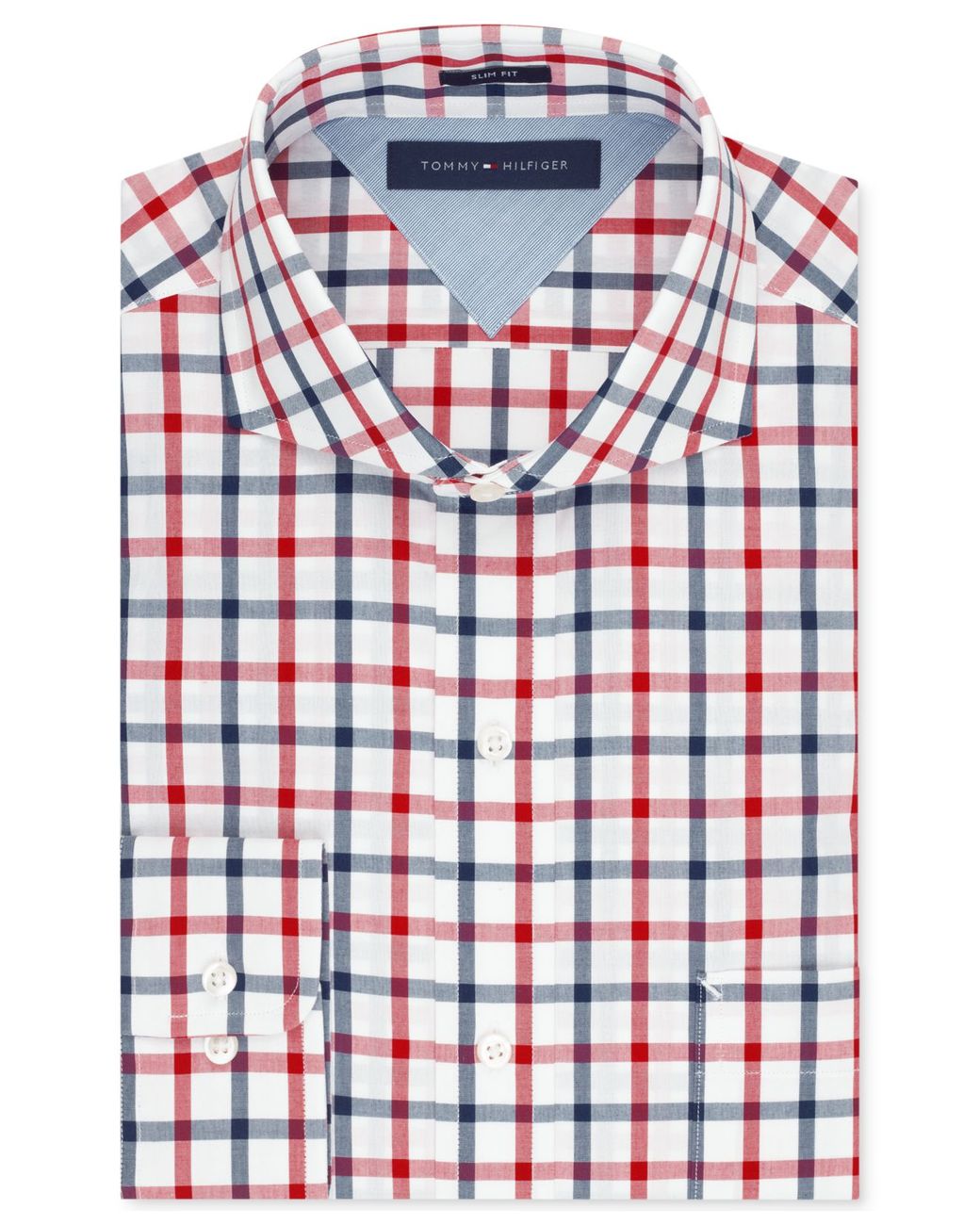 Tommy Hilfiger Slim-Fit And Blue Multi-Check Dress Shirt for Men | Lyst