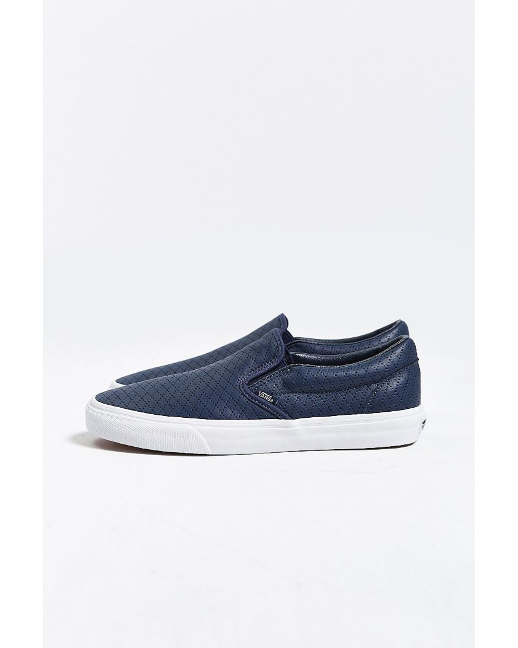 Avl sortere svejsning Vans Classic Leather Slip-On Sneaker in Blue for Men | Lyst