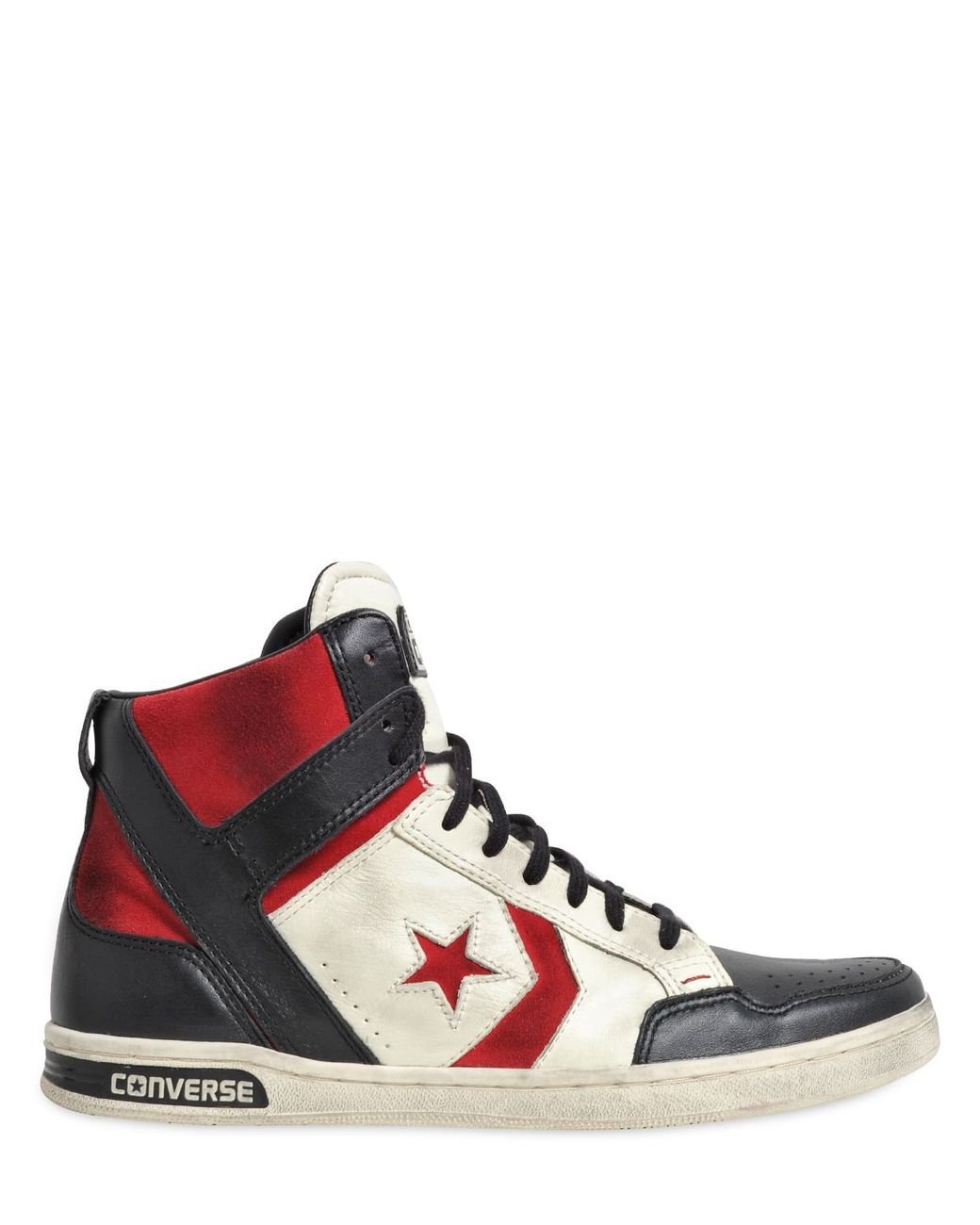 Converse Weapon Leather High Top Sneakers in White for Men | Lyst